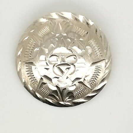 Vintage Mexico Aztec Mayan Calendar Pendant Brooch Sterling Silver Sun 8.4 Grams