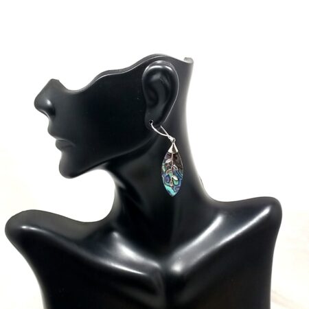 D'Joy Abalone Shell Drop Sterling Silver 925 Earrings 2.7 Grams