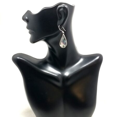 D'Joy New Abalone Shell Dangle Drop Sterling Silver 925 Earrings 3.6 Grams