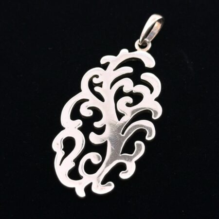 BARSE Thailand 925 Sterling Silver Scroll Filigree Pendant 10.3g