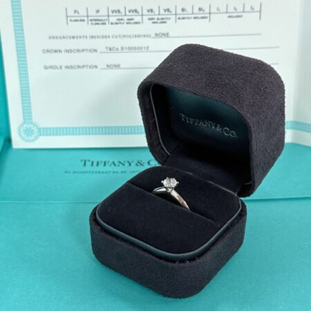 Size: 6 Tiffany & Co. Pt950 VS1 H 0.52ct Platinum Engagement Ring w/ Paperwork