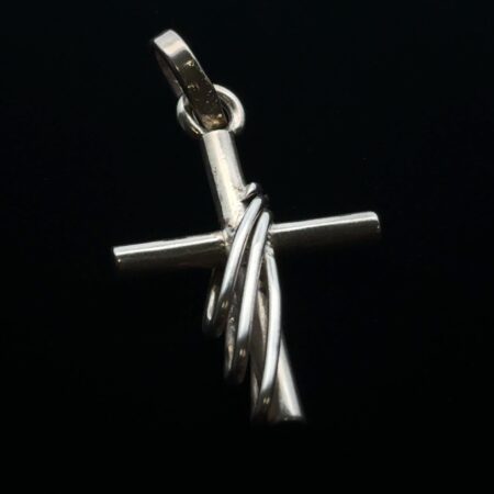 .925 Sterling Silver Cross Pendant 1.6”, Mexico, 9.3 Grams