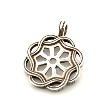 Slane & Slane Fenestra II 925 Sterling Silver Open Work Floral Pendant 21.7g