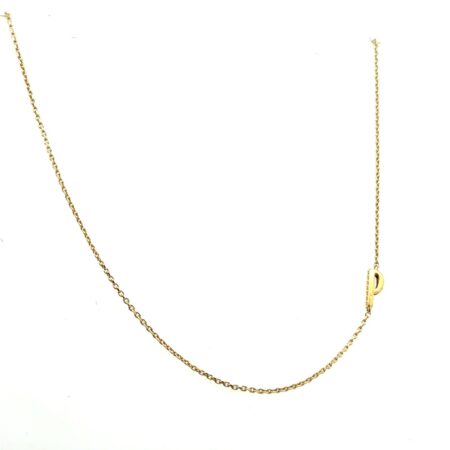 Kendra Scott 16-18” 18k Gold Overlay 925 Sterling Silver In-Line P Necklace 2.4g