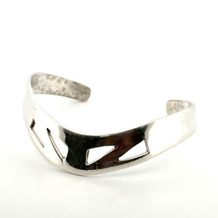 6.75” Taxco Mexico 925 Sterling Silver Wavy Cuff Bracelet 23.8g