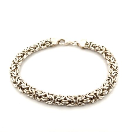 7.5” Milor Italy 925 Sterling Silver Byzantine Chain Bracelet 14g