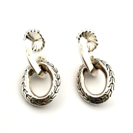 John Hardy 925 Sterling Silver Classic Door Knocker Dangle Earrings 9.4g
