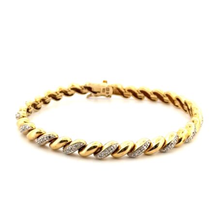7” Ross Simons Gold Vermeil 925 Sterling Silver San Marco Link Bracelet 16.3g