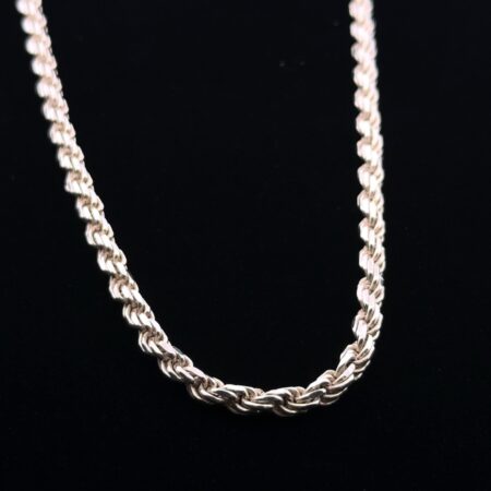 18” x 4.5mm Italy 925 Sterling Silver Diamond Cut Rope Chain Necklace 32.4g
