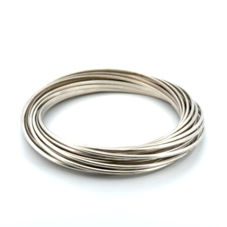 7.5” Silpada #B2962 Heavy 20-Interlocking 925 Sterling Silver Bangle Bracelets