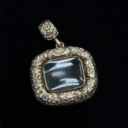 Victorian 8k-12k Gold Dbl. Sided Looking Glass/Mourning Locket Gold Filled Bail