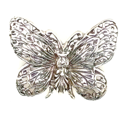 Vintage Filigree 925 Sterling Silver Butterfly Brooch/Pin, 5.6 Grams
