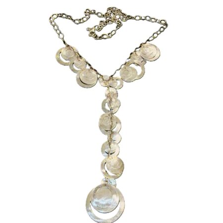 Silpada Sterling Silver Retired 25 inch Disc Y Necklace  #N2110, 45.1 grams