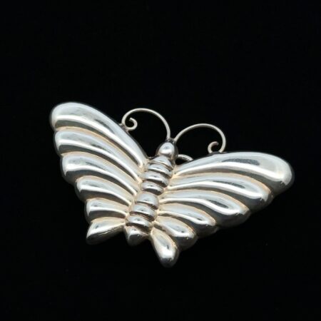 .925 Sterling Silver Butterfly Pendant Brooch/Pin, 8.9g