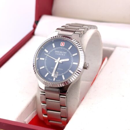 29mm Swiss Military Hanowa Blue Dial 6-7146 Ladies Quartz Wristwatch w/ Box