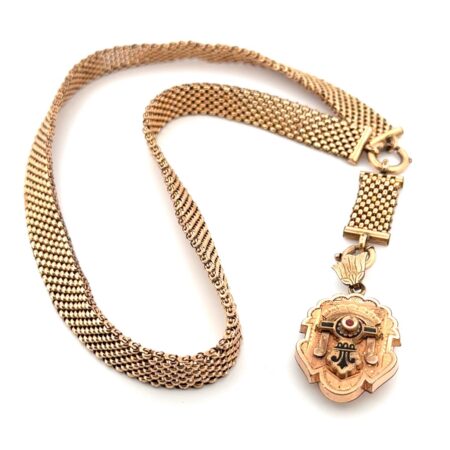 18” Gold Filled Victorian Book Chain Necklace w/ Locket 41.6g