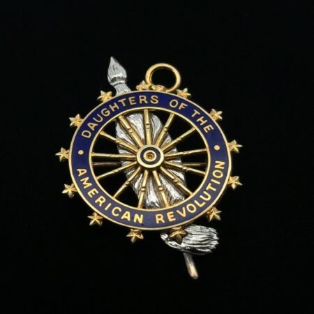 Daughters of the American Revolution 14k Gold Pin/Pendant, 1.5” Long, 5.7g