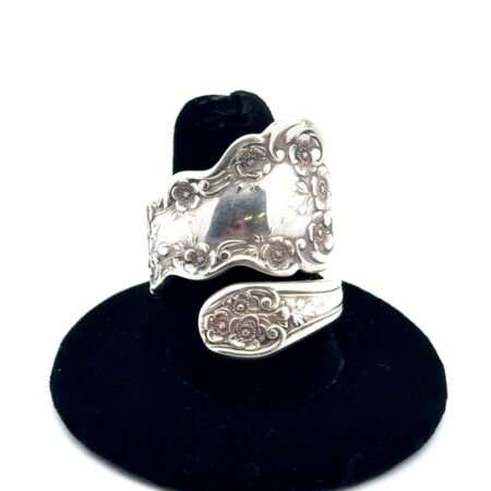 Vtg. 925 Sterling Silver Buttercup Flower Gorham Spoon Bypass Ring Size-11 16.1g