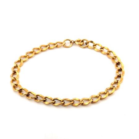7.5” 1/20th 12k Gold Filled Curb Link Bracelet 6.4g