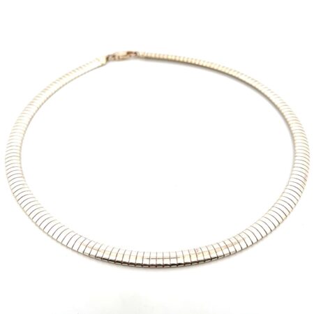 18” x 7mm Italy 925 Sterling Silver Solid Omega Necklace 37.1g