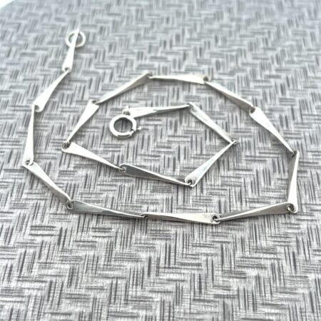 15.5” Sterling Sliver Necklace Twisted Bowl