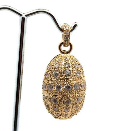 Ross Simons 925 Sterling Silver Gold Vermeil Egg Locket, 15.6 Grams