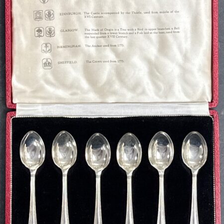 Lanson Ltd. Birmingham England 1942 4 3/8” Spoon Set, 70.7g