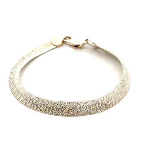 7.5” x 7mm Diamond Cut Herringbone Bracelet, 9.2g