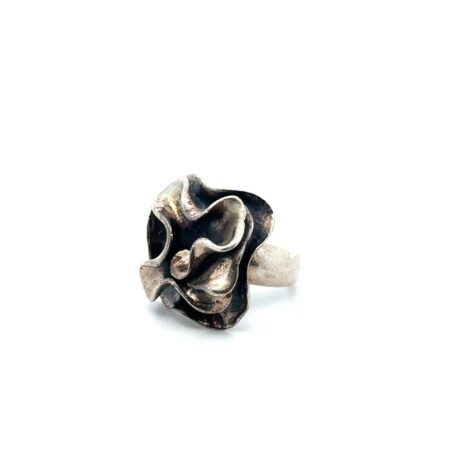 Size-7 Silpada 925 Sterling Silver “Blooming Flower” Ring R1809, 18.9g