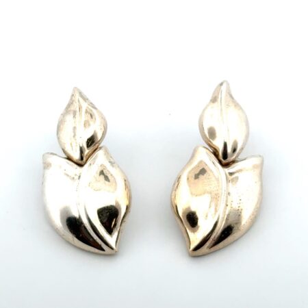 Marsala Manufacturing 925 Sterling Silver Puffy Dangle Earrings 8.9g