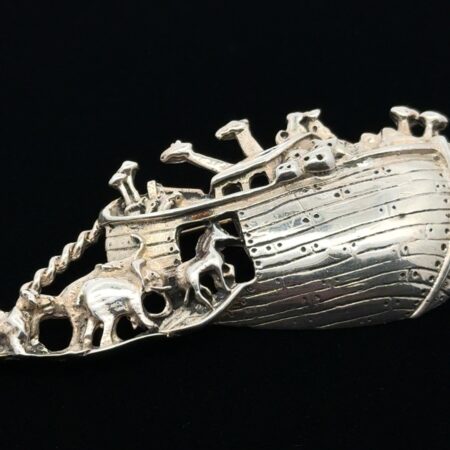 Taxco Mexico .925 Sterling Silver Noah’s Ark Pin/Pendant, 23.7g