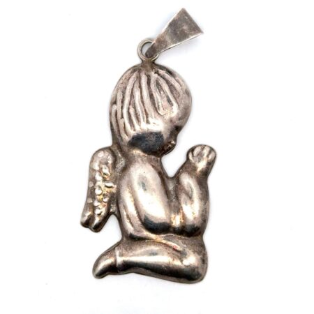.925 Sterling Silver Praying Angel Pendant, 12.1g