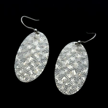 JCM .925 Sterling Silver Diamond Cut Dangle Earrings, 9.2g