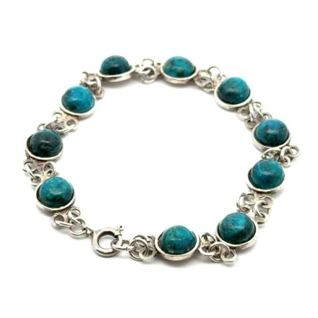 8” .925 Sterling Silver Turquoise Bracelet, 15.5g