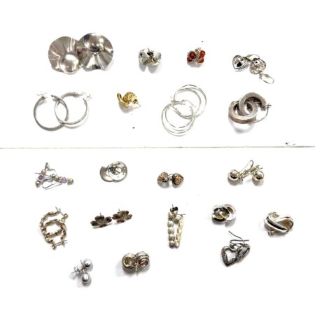 Lot of (20) - All 925 Sterling Silver Complete Matching Earring Pairs 73.9g