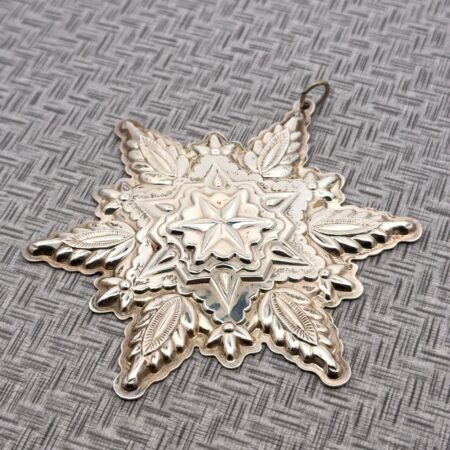 1999 Gorham Annual Sterling Silver Snowflake Christmas Ornament, 19.8g