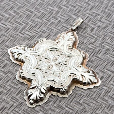 Reed & Barton 1993 Sterling Silver Christmas Cross Ornament, Orig. Box/Card, 15g