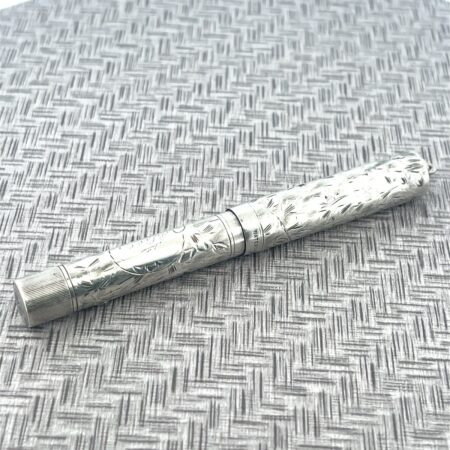 Vintage WATERMAN 452 1/2V Fountain Pen Sterling Silver With New Ink Sac