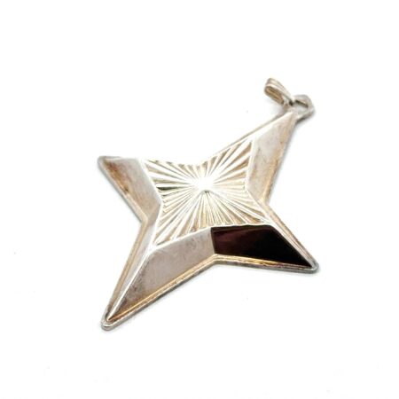 1980 Reed & Barton Silverplate Xmas Star Pendant/Ornament Orig. Box & Pouch 4.9g