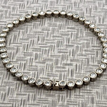 8” 925 Sterling Silver Ross Simons CZ Tennis Bracelet, 9.7g
