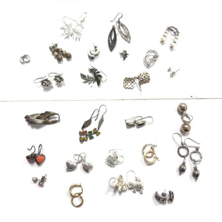 Lot of (25) - All 925 Sterling Silver Assorted Matching Earring Sets 80g