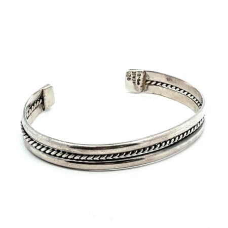 7” Taxco .925 Sterling Silver Twisted Cable Cuff Bracelet, 19.7g