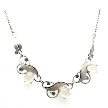 16” Van Dell .925 Sterling Silver Opalite Necklace, 12.4g