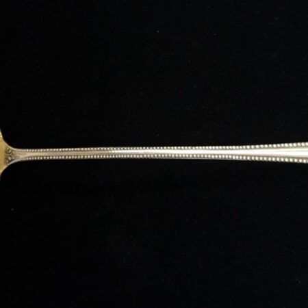 Antique Clemens Oskamp 925 Sterling Lettuce Fork Gold Wash Tines, 9.25”, 33.0g