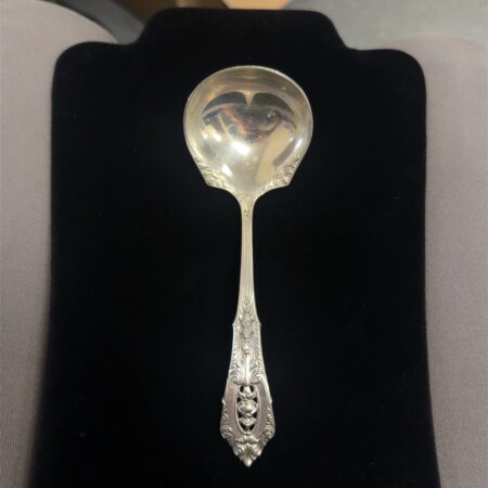 Wallace 925 Sterling Silver Rose Point Gravy Ladle, 6.25”, 62.0g
