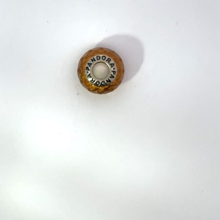 Pandora .925 ALE Golden Ochre Faceted Murano Glass Charm