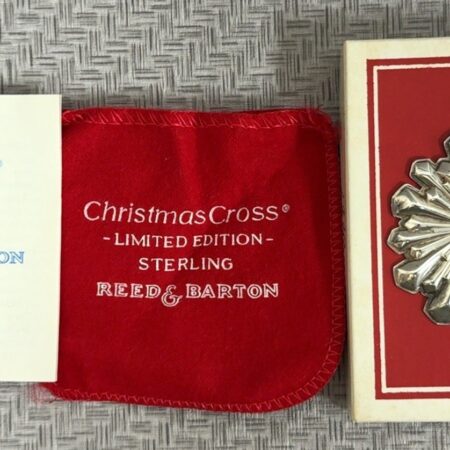 Reed & Barton 1979 Sterling Silver Christmas Star Ornament Box/Card/Pouch, 13.5g