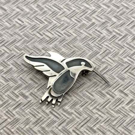 Artisan 925 Sterling Silver Hummingbird Pin, 6.2 Grams