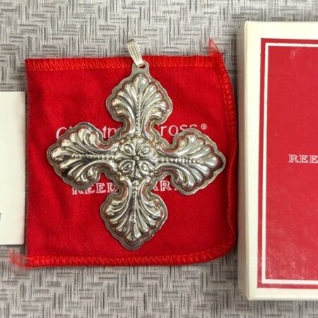 Reed & Barton ‘95 Sterling Silver Christmas Ornament Orig. Box/Pouch/Card, 13.1g