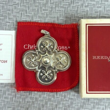Reed & Barton ‘86 Sterling Silver Christmas Cross Ornament Orig. Packaging 14.4g